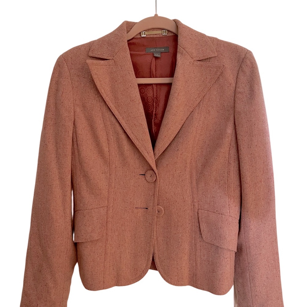 Pink tweed Ann Taylor suit jacket, size 4